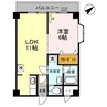 ジュネス堅田 1LDKの間取り