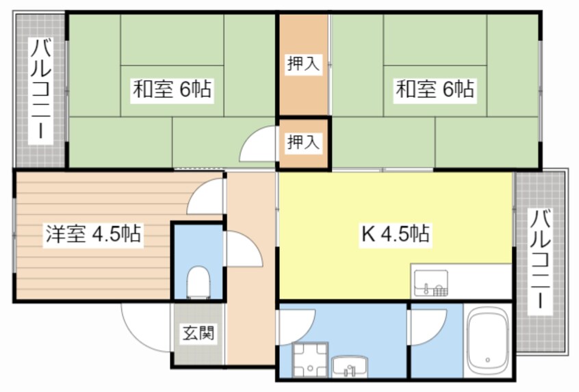 間取図 ハイツ柳川