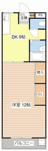 アットホーム石田 1DKの間取り