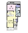 いーぐる・Ｄ 1LDKの間取り