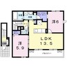 カルム 2LDKの間取り