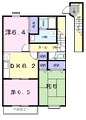 ヒルサイドハウスＡ 3DKの間取り