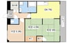 西村マンション 3DKの間取り