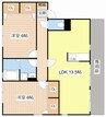 ドリームスクエア　E棟 2LDKの間取り