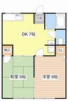ハイツカアムB 2DKの間取り