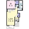 エトワール衣川 1LDKの間取り