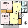 カメリアハウス　A 2LDKの間取り