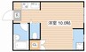 カナポート 1Rの間取り