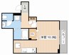 エアフォルク河原 1Rの間取り