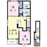 ヒカルサ大津唐崎Ⅰ 2LDKの間取り