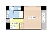 八日市桜館 1Kの間取り