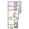 プリムローズ　K 1LDKの間取り