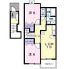 グランラシーヌⅢ 2LDKの間取り