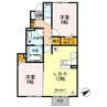 モナリエⅡ 2LDKの間取り