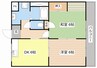 今津ハイツ 2DKの間取り