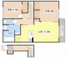 メルベーユＦⅢ 2LDKの間取り