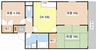 エスコート今堅田Ｂ棟 3DKの間取り