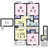 Ｇｒｏｕｓｅ　弐番館 3LDKの間取り