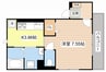 LA・VILLA五箇荘 1Kの間取り