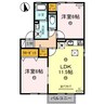 シャインヒル　A 2LDKの間取り