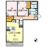 West　PathⅠ 2LDKの間取り