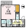アースフィールド大津 1Kの間取り