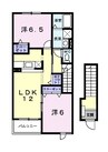 ネオ・ユニゾンⅠ 2LDKの間取り