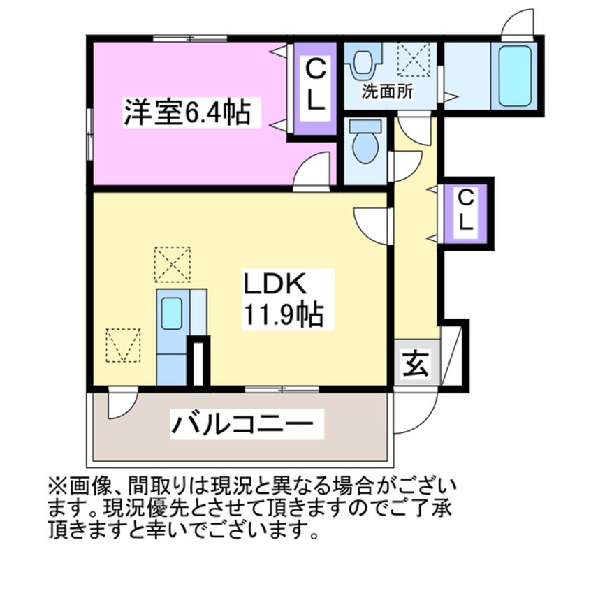 間取図 ソレイユD