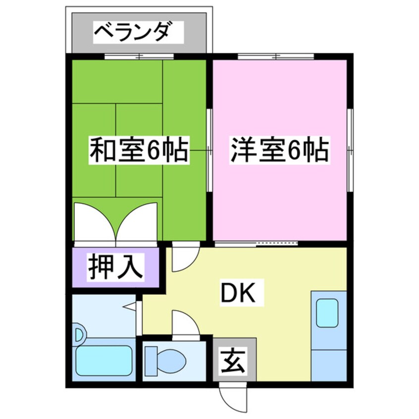 間取図 北日当ハイツ