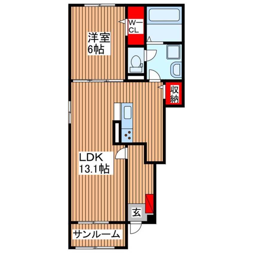 間取図 サンヴェール大芝Ⅲ　C