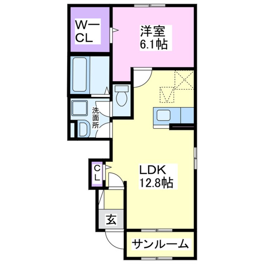 間取図 パッシィオーネ　W