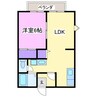 ルミエール本納 1LDKの間取り