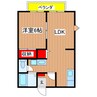 ルミエール本納 1LDKの間取り