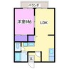 ルミエール本納 1LDKの間取り