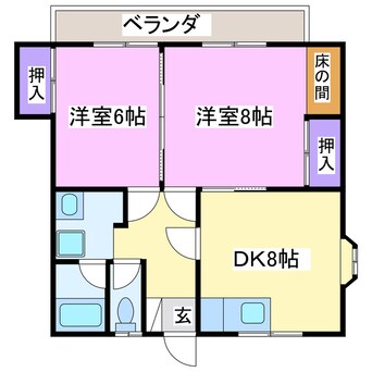 間取図 コーポツルオカ