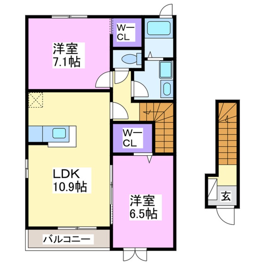 間取図 コスモフランA