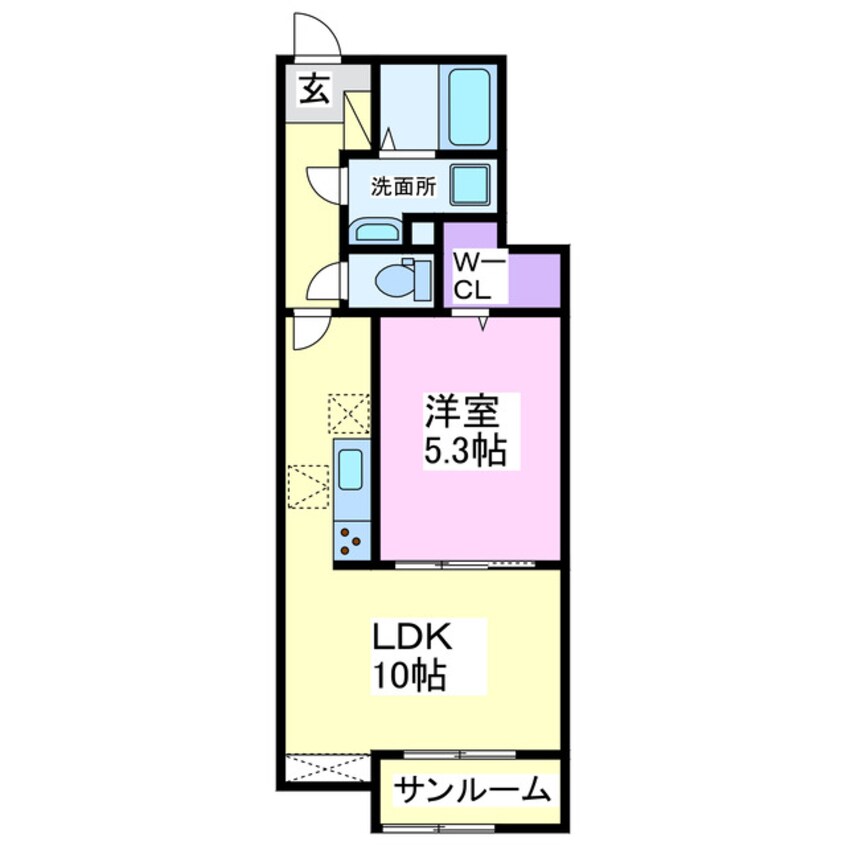 間取図 アウラ茂原　梅