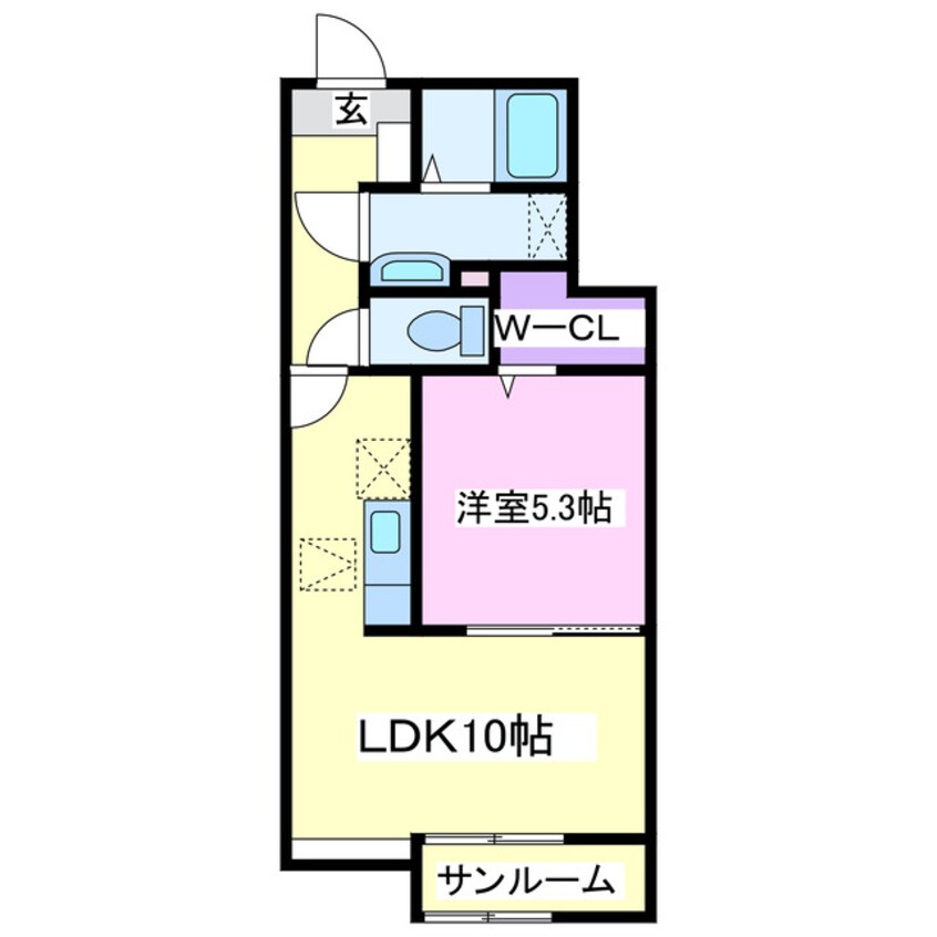 間取図 アウラ茂原　梅