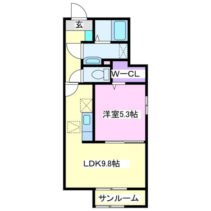 間取図 アウラ茂原　梅