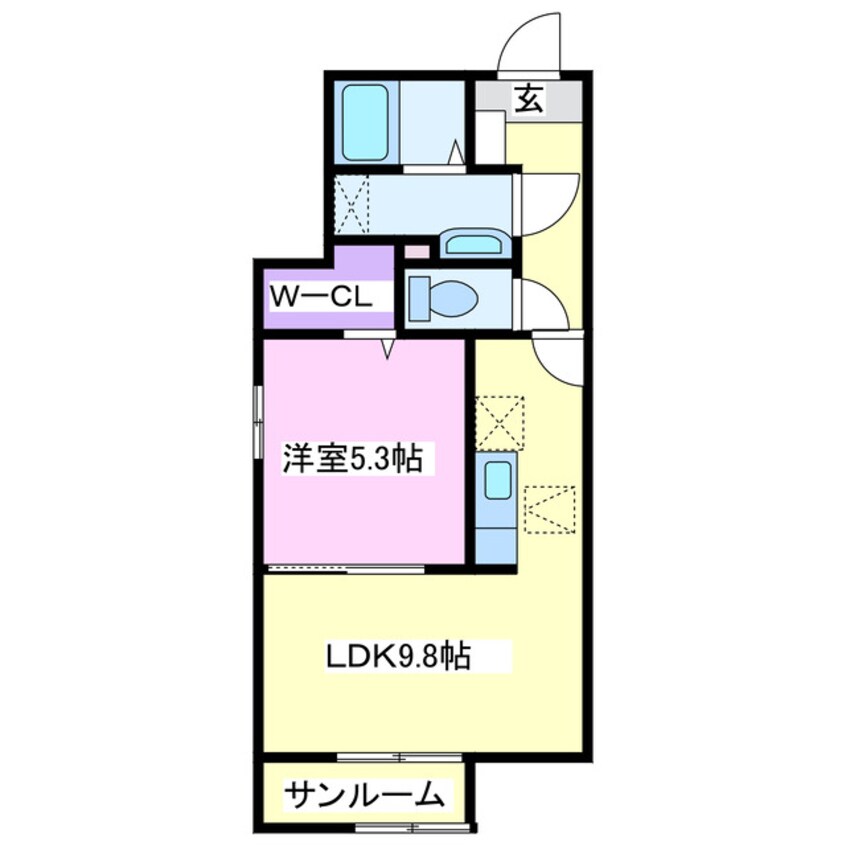 間取図 アウラ茂原　梅