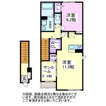 間取図 サン　ヴェール　小林　A