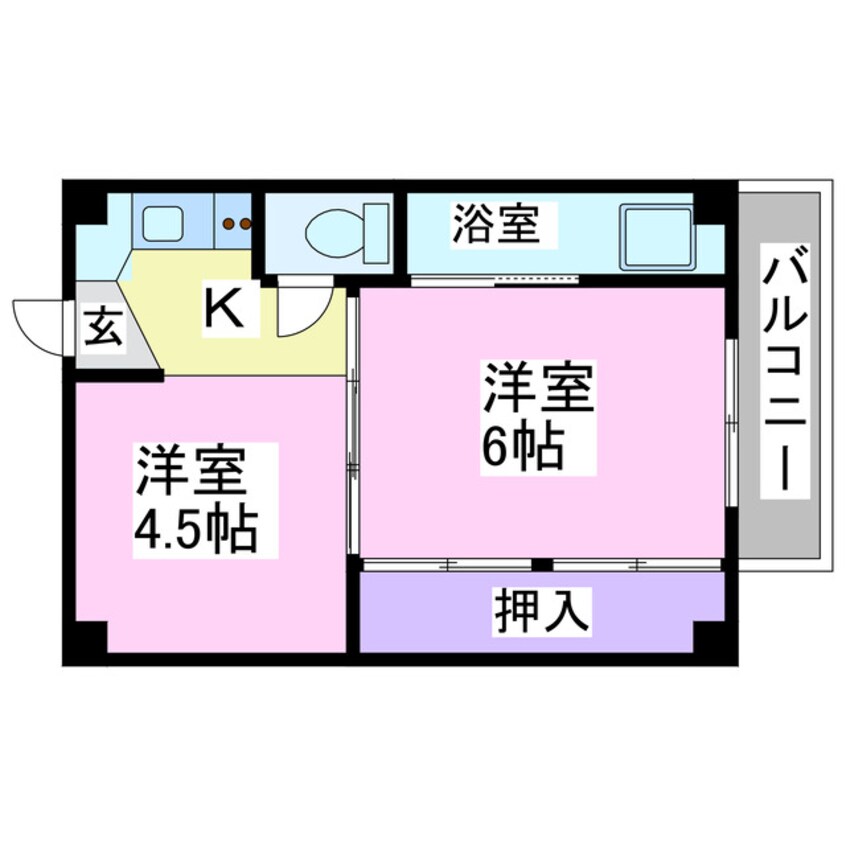 間取図 ビレッジハウス早野3号棟