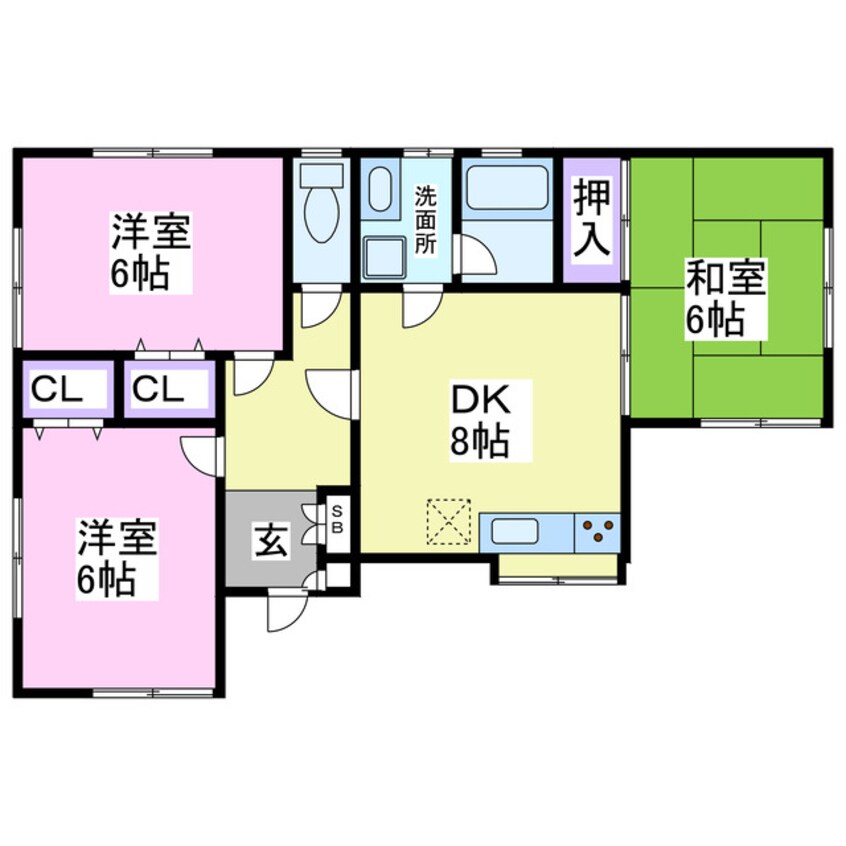 間取図 長生村水口貸家