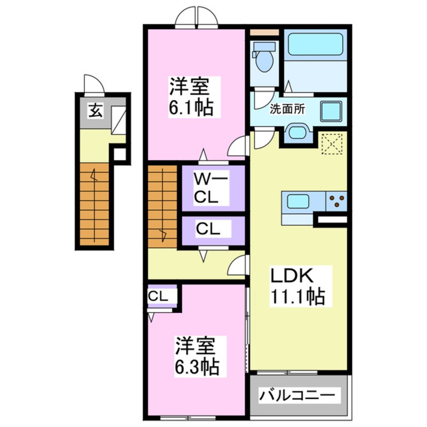 間取図 パレス　ハンドⅢ