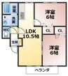 トレゾルソレーユ 2LDKの間取り