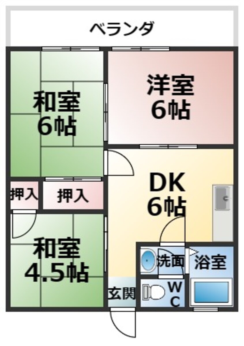 間取図 コーポ中島