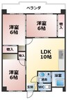 サンビレッジシンエイ 3LDKの間取り