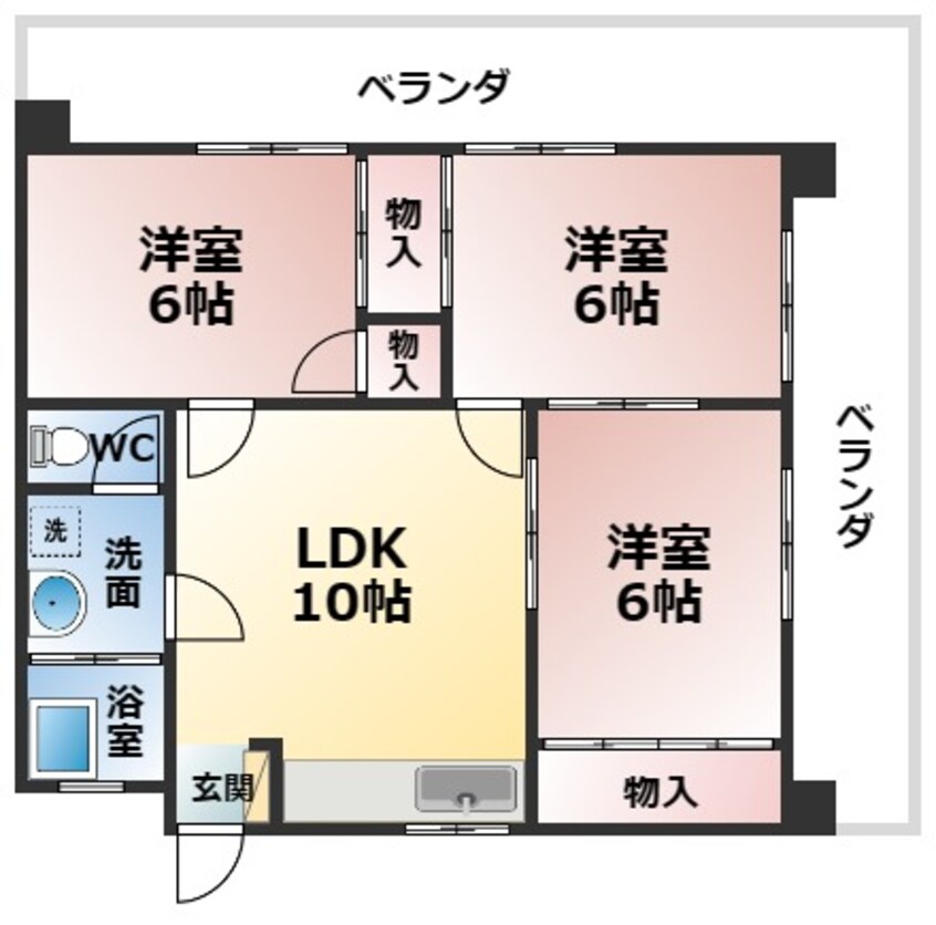間取図 サンビレッジシンエイ