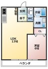 ムーンライフ 1LDKの間取り