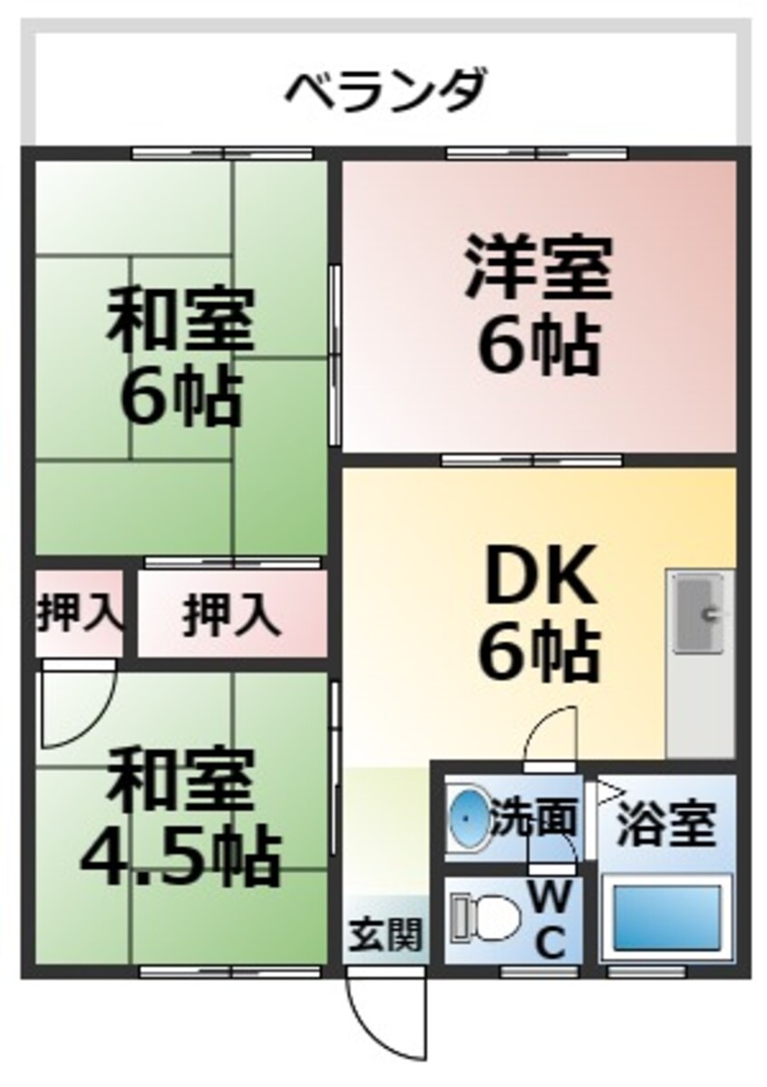 間取図 コーポ中島